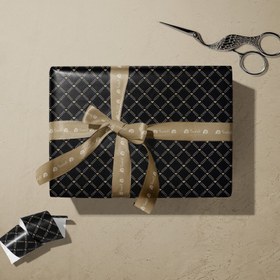 تصویر کاغذ کادو طرح مشکی کلاسیک بسته 2 عددی 