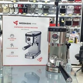 تصویر اسپرسوساز مباشی کد ECM2103 - سیلور مشکی / Espresso mebashi ECM2103