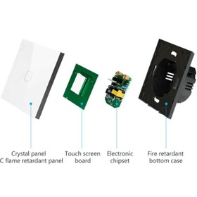 تصویر کلید چهارپل لمسی - wifi 