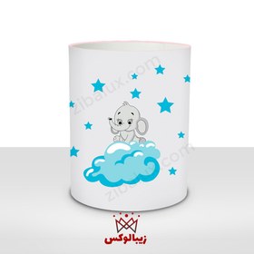 تصویر سبد اسباب بازی و سبد لباسی کودک پسرانه فیل طوسی۱ 