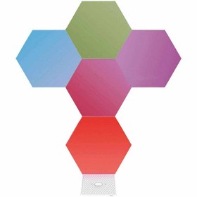 تصویر پنل روشنایی پنج ضلعی 6 تکه Colorful Quantum LED Light Touch Colorful Led Touch Quantum Light