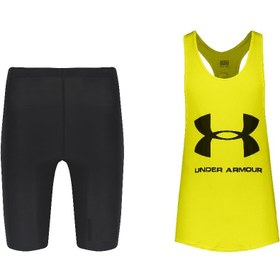 تصویر ست تاپ ورزشی مردانه با شلوارک کد 1502-2701 