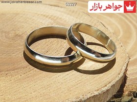 تصویر حلقه ازدواج نقره شیک ساده دست ساز - کد 53327 