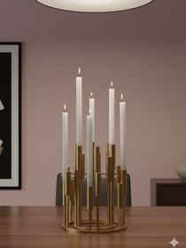 تصویر جا شمعی G150 - طلایی 