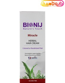 تصویر ماسک موهای رنگ یا کراتین شده بیونیج 300 میل Bionij Miracle Herbal Sulphates Free Hair Mask 300 ML For Colored Or Keratinized Hair