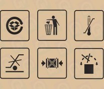 تصویر پک وکتور 6 عددی علائم روی کارتن شماره 1 