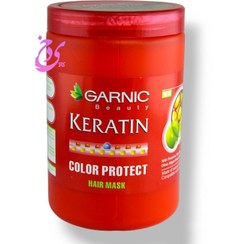 تصویر ماسک مو بدون سولفات گارنیک برای موهای رنگ شده GARNIC Keratin color protect hair mask حجم 800 میلی لیتر 