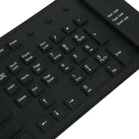 تصویر کیبورد ژله ای یو اس بی اکس‌‌ پی مدل7001 XP- 7001 Foldable Keyboard Flexible Rollup USB Wired Silicone Keyboards