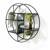 تصویر شلف دیواری دایره‌ای شوکا از فلز 