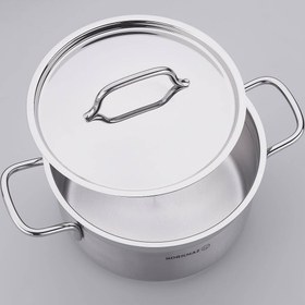 تصویر سرویس قابلمه درب استیل کرکماز ترکیه مدل Alfa A1660 Türkiye Kerkmaz steel pot service, model Alfa A1660