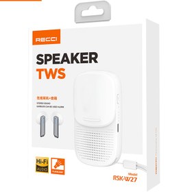 تصویر اسپیکر بلوتوثی رسی RSK-W27 RECCI RSK-W27 3in1 TWS Wireless Speake