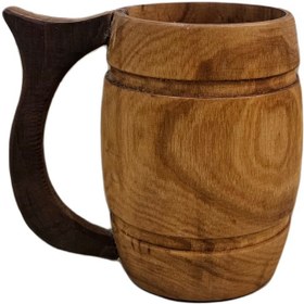 تصویر لیوان چوبی مدل وایکینگی 