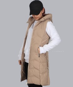 تصویر پافر زنانه بلند مدل 9601 کلاه دار 