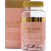 تصویر قرص کلاژن گلد آدريان 60 عددی COLLAGEN GOLD HYDROLYZED COLLAGEN TYPE 60 TABLETS