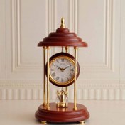تصویر ساعت رومیزی آرتمیس چوبی رومیزی و جلو کنسولی زنگ پیانویی 