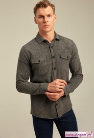 تصویر ژورنال پیراهن مردانه برند Tarz Cool رنگ نقره ای کد ty51159248 