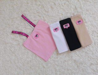 تصویر کراپ دخترانه کیارا مدل کبریتی جنس نخ پنبه سایز ۴ رنگ مشکی 