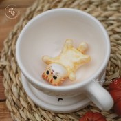 تصویر ماگ لاته‌خوری سرامیکی گربه (کد L130) 