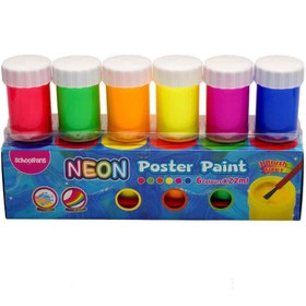 تصویر گواش6رنگ نئون اسکول فنز کد92429 (12 تایی) 