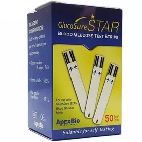 تصویر نوار تست قند خون glucosure star 