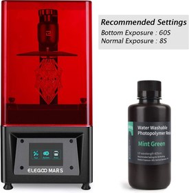 تصویر رزین رنگ نعنا سبز 1000 گرمی ELEGOO 3D Printer Resin - ارسال 20 روز کاری 