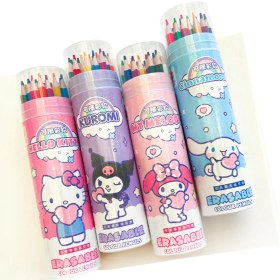 تصویر مداد رنگی ۲۴ رنگ برند سانریو 