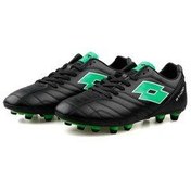 تصویر کفش چمن مصنوعی داخلی مشکی مردانه سیاه های فوتبال چمنی Astroturf Gear Crampons Lotto 