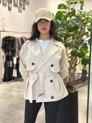 تصویر ترنچ کت زارا یقه ایستاده 