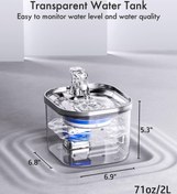 تصویر آبخوری اتوماتیک شفاف ۲ لیتری 