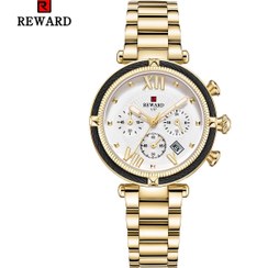 تصویر ساعت زنانه سه موتور فعال بند استیل رنگ ساعت تقویم دار مارک ریوارد مدل REVARD63084 - 2 REVARD