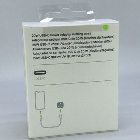 تصویر کلگی APPLE 20W مدل MHJF3B/A ویژگی سرجعبه اپل استور apple 20W USB-C Power Adapter