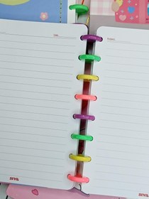 تصویر دفتر دکمه ای ۱۰۰ برگ جلد سخت سویل 