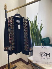 تصویر مانتو مجلسی سوزندوزی مخمل کد 514 