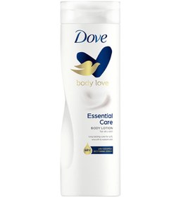 تصویر لوسیون بدن مراقبت اساسی بادی لاو برای پوست خشک ۲۵۰ میلی‌لیتر برند dove 