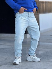 تصویر شلوار جین مردانه مام‌فیت یخی – استایل ترندی و جذاب - ۳۲ 
