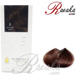 تصویر کیت رنگ مو زی فام 5-قهوه ای روشن طبیعی Zi Fam Hair Color Kit