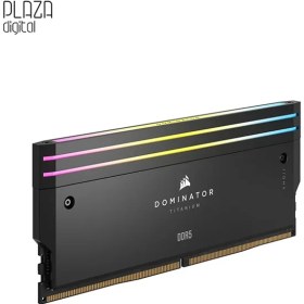 تصویر رم دسکتاپ DDR5 دو کاناله 6600 مگاهرتز CL32 کورسیر مدل Dominator Titanium RGB ظرفیت 64 گیگابایت 