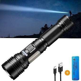 Flashlights Rechargeable, Super Bright 900000 Lumens Flashlights with USB  Cable, Brightest LED Flashlight for Emergencies, IPX6 Waterproof 7 Light