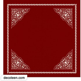 تصویر رومیزی مخمل دکوتین ، مدل سرخ گون 