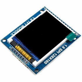 تصویر ماژول نمایشگر رنگی 1.8 اینچ TFT LCD دارای ارتباط SPI و درایور ST7735R 