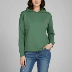 تصویر هودی زنانه | جلوبسته مدل 7566 رنگ سبز 
