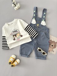 تصویر ست بلوز و بیلر طرح دختر 