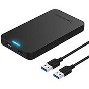 تصویر باکس هارد اکسترنال ۲.۵ اینچ SATA به USB 3.0 SABRENT – بدون نیاز به ابزار، بهینه‌سازی شده برای SSD، پشتیبانی از UASP SATA III، رنگ مشکی (مدل EC-UASP) SABRENT 2.5 Inch SATA to USB 3.0 Tool Free External Hard Drive Enclosure [Optimized for SSD, Support UASP SATA III] Black (EC-UASP)
