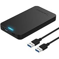 تصویر باکس هارد اکسترنال ۲.۵ اینچ SATA به USB 3.0 SABRENT – بدون نیاز به ابزار، بهینه‌سازی شده برای SSD، پشتیبانی از UASP SATA III، رنگ مشکی (مدل EC-UASP) SABRENT 2.5 Inch SATA to USB 3.0 Tool Free External Hard Drive Enclosure [Optimized for SSD, Support UASP SATA III] Black (EC-UASP)