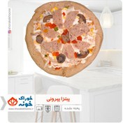 تصویر مینی پیتزا پپرونی نیمه آماده تهیه شده به روش خانگی و ارگانیک 