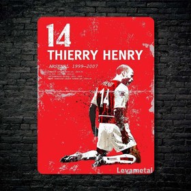 تصویر متال پوستر فوتبالی از تیری هانری Thierry Henry با کد A-118 