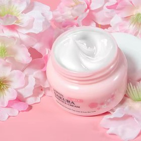 تصویر کرم آبرسان شکوفه گیلاس ژاپنی لایکو روشن کننده جای جوش LAIKOU Japan Sakura Essence Cream