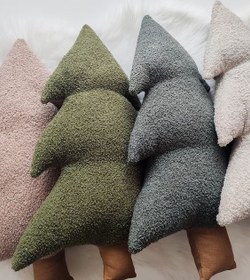 تصویر کوسن درخت کریسمس تدی سبک و حجیم tree pillow christmas