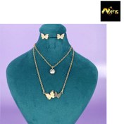 تصویر نیم ست بدل طلایی 2 لاین 