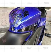 تصویر محافظ باک و برچسب R25 PAD SET DESIGN 2019 RACE BLUE Redline Grafik 